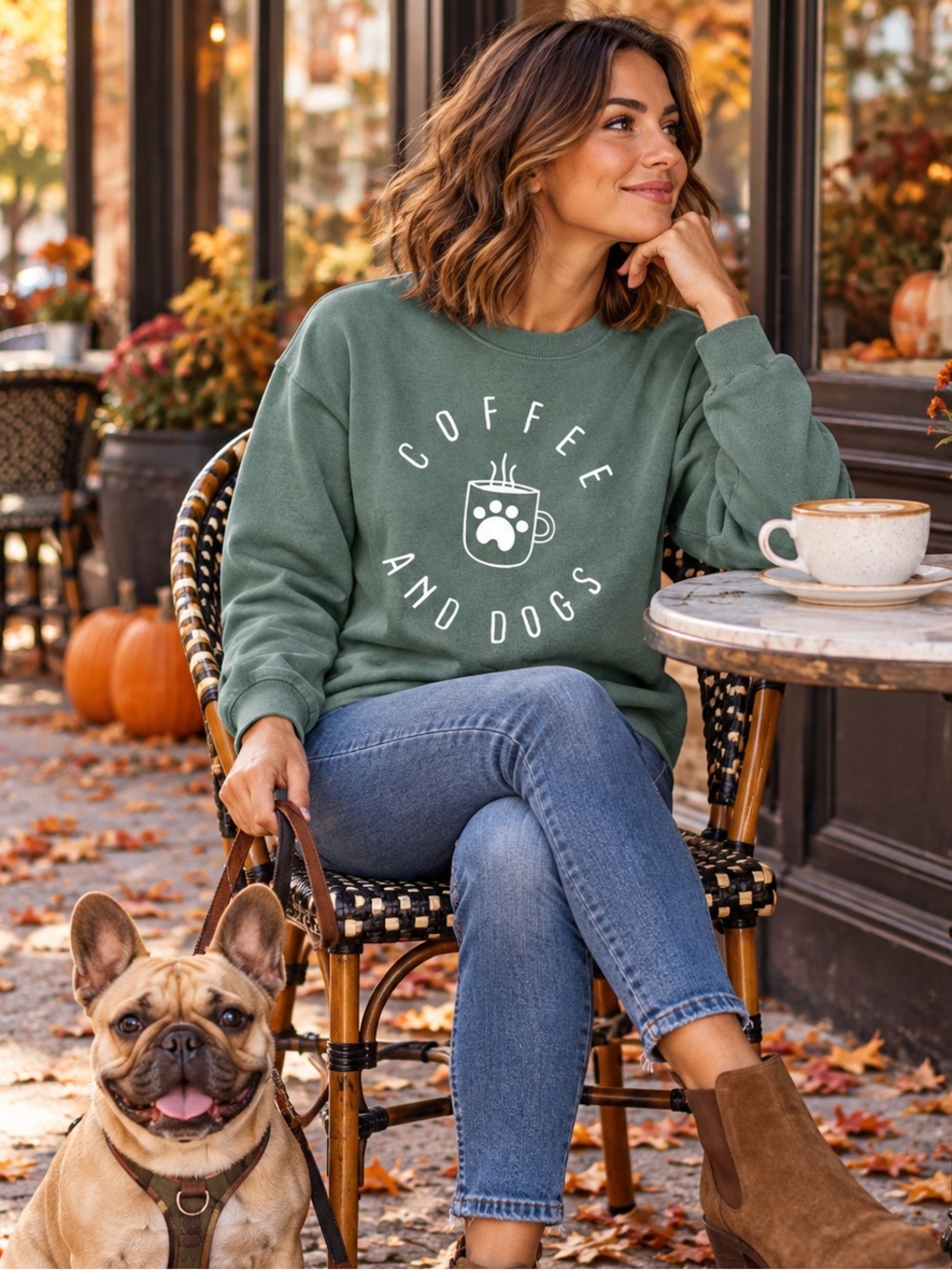 New Coffee & Dog Lightweight Sweatshirt